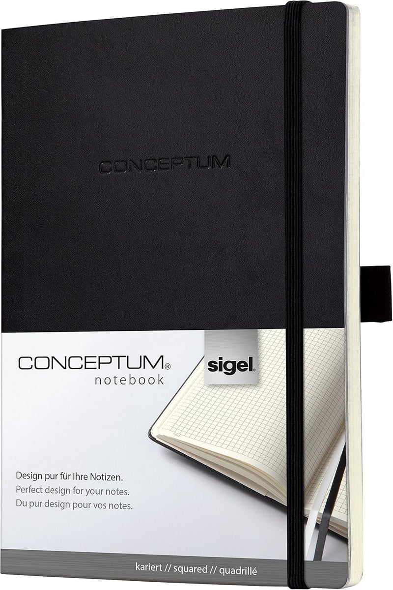 Sigel Conceptum Squared Softcover Notebook - 194 Pages, 135 x 210 mm, Red - Image 1